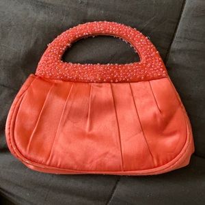 Coral Pink Small Caché Handbag